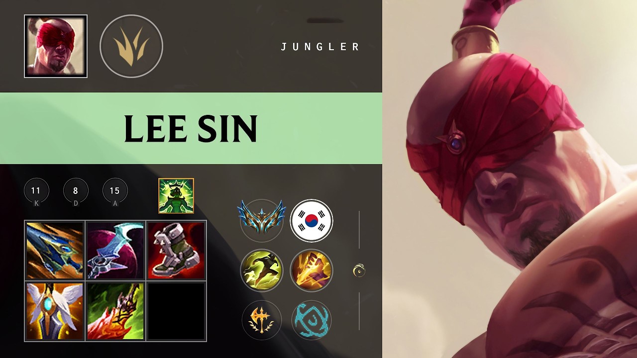 (NS Sponge) Lee Sin Jungle vs Rengar - KR Challenger Patch 26.10
