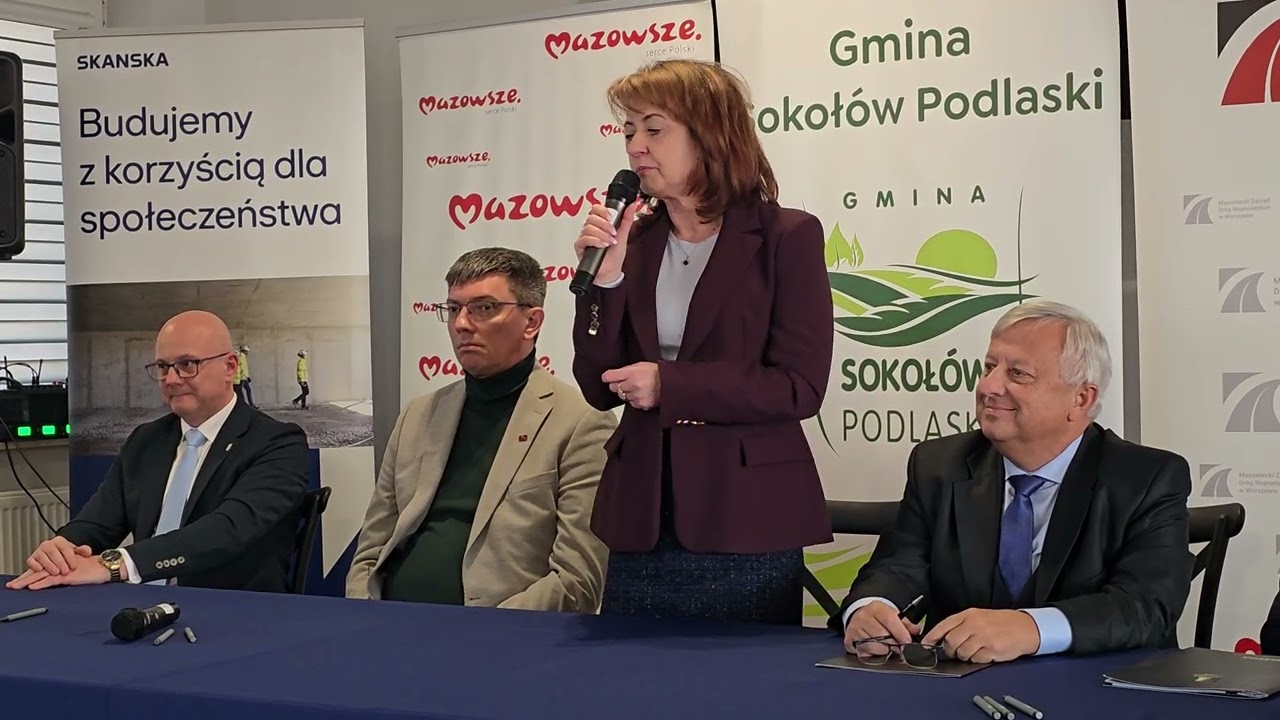 Podpisanie umowy na budowę DW nr 627 Kosów Lacki - Sokołów Podlaski