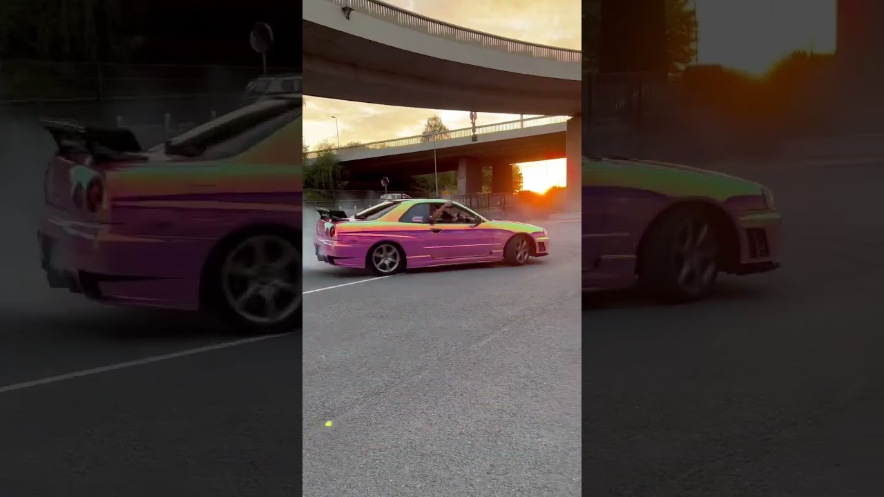 Je Drift avec ma Skyline r34 !