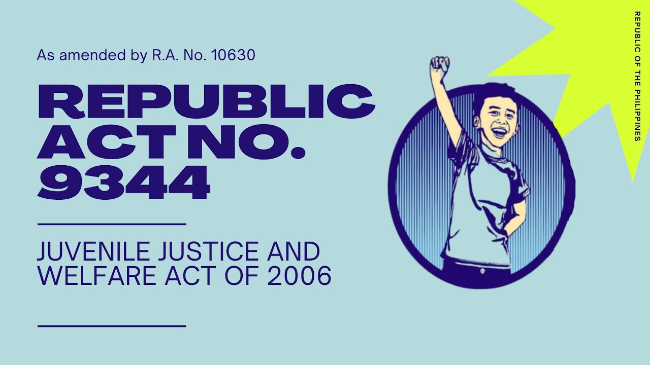 Juvenile Justice Law - R.A. No. 9344 Juvenile Justice and Welfare Act of 2006