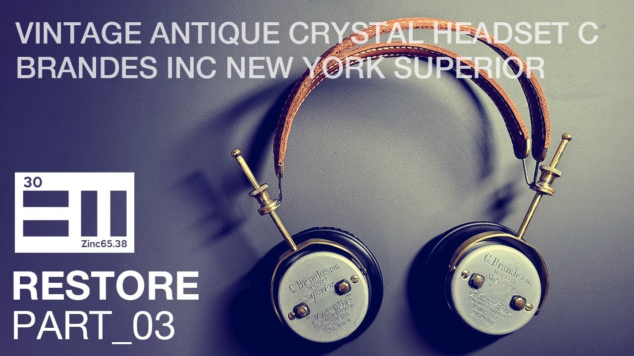 Vintage Antique Crystal Headset C Brandes Inc New York Superior 03