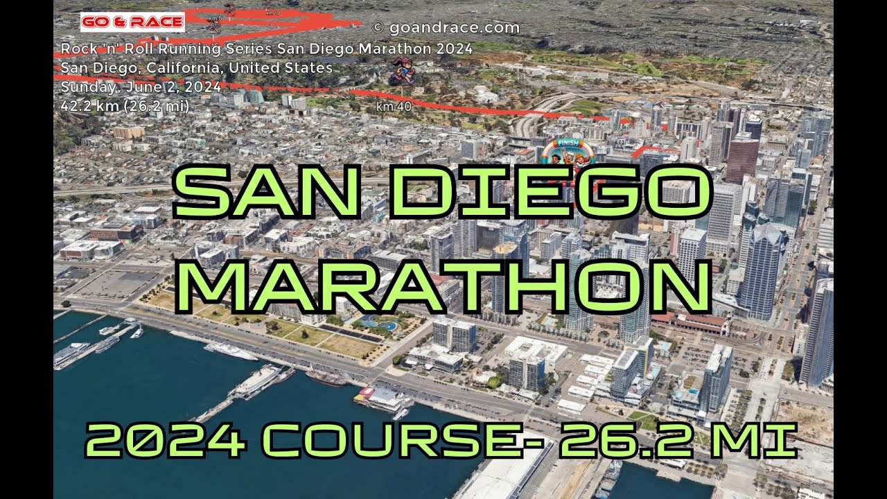 Rock 'n' Roll Running Series San Diego Marathon 2024: fly over the marathon course!