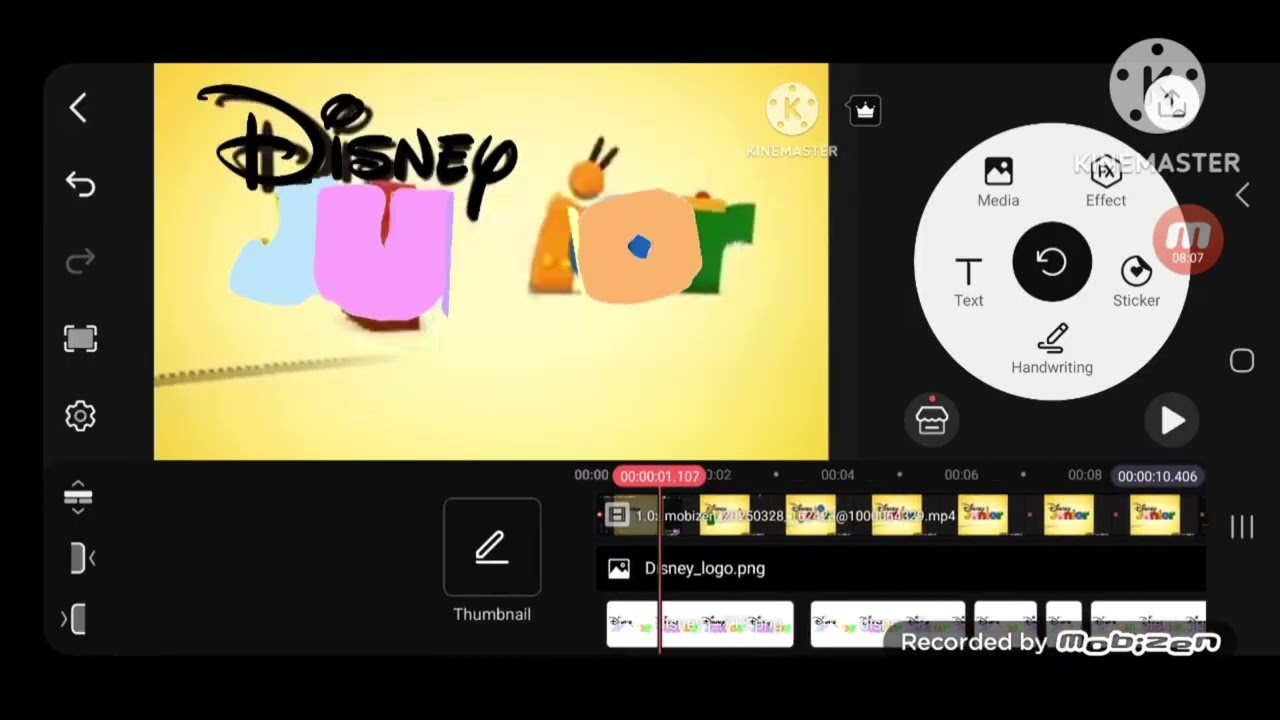 disney junior logo remake speedrun in kinemaster