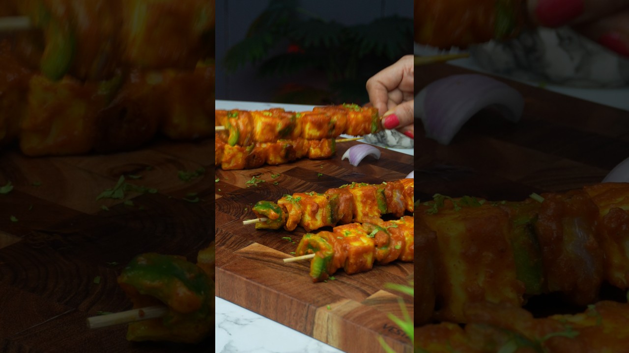 Tawa Paneer Tikka Recipe | Smoky & Spicy Paneer Starter at Home #shorts