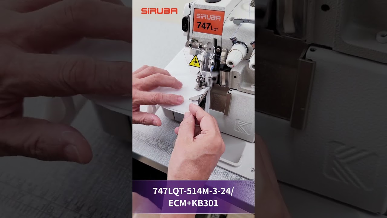 High Speed Overlock Machine with Stepping Motor Drive Tape/Thread Cutter and Anti-curly Edge Binder