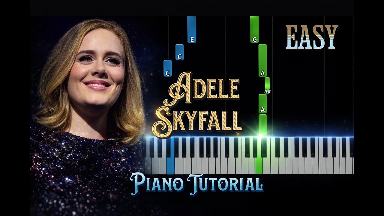 skyfall   adele Easy Piano Tutorial