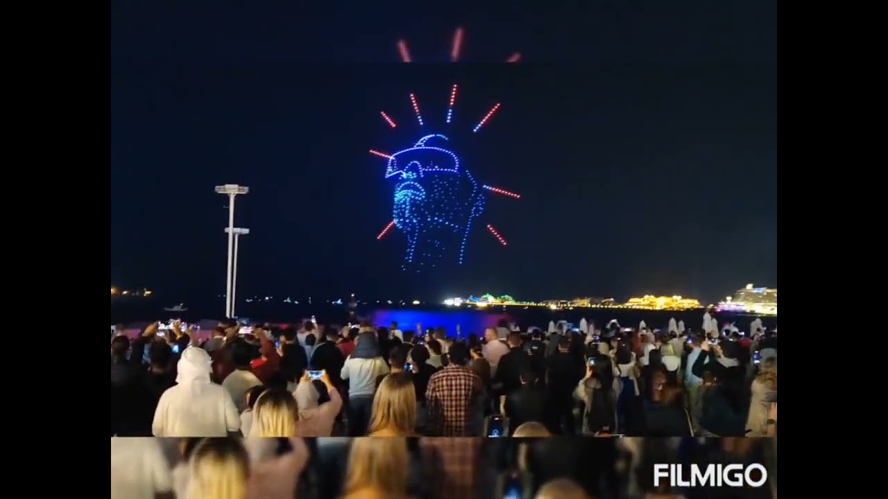 DUBAI BLUEWATER ISLAND DRONE SHOW 2023 MUST WATCH
