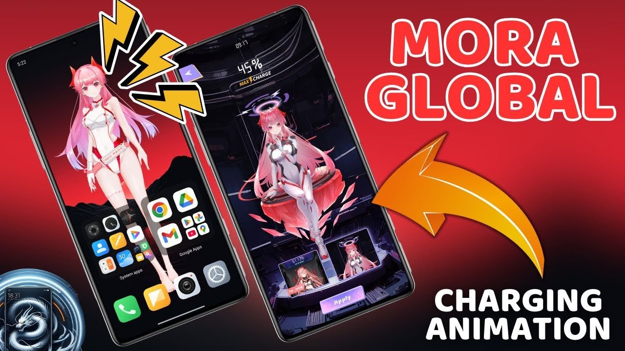 Install Mora RedMagic With Charging Animation and Interact Wallpaper on Xiaomi | Xiaomi Theme Hub