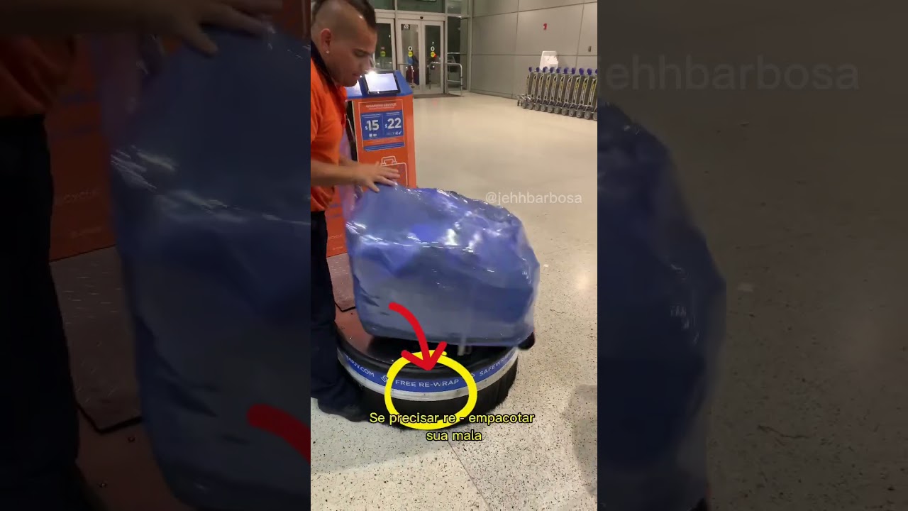 Pl&aacute;stico na mala - aeroporto de Miami #dicasdemiami #oquefazeremmiami