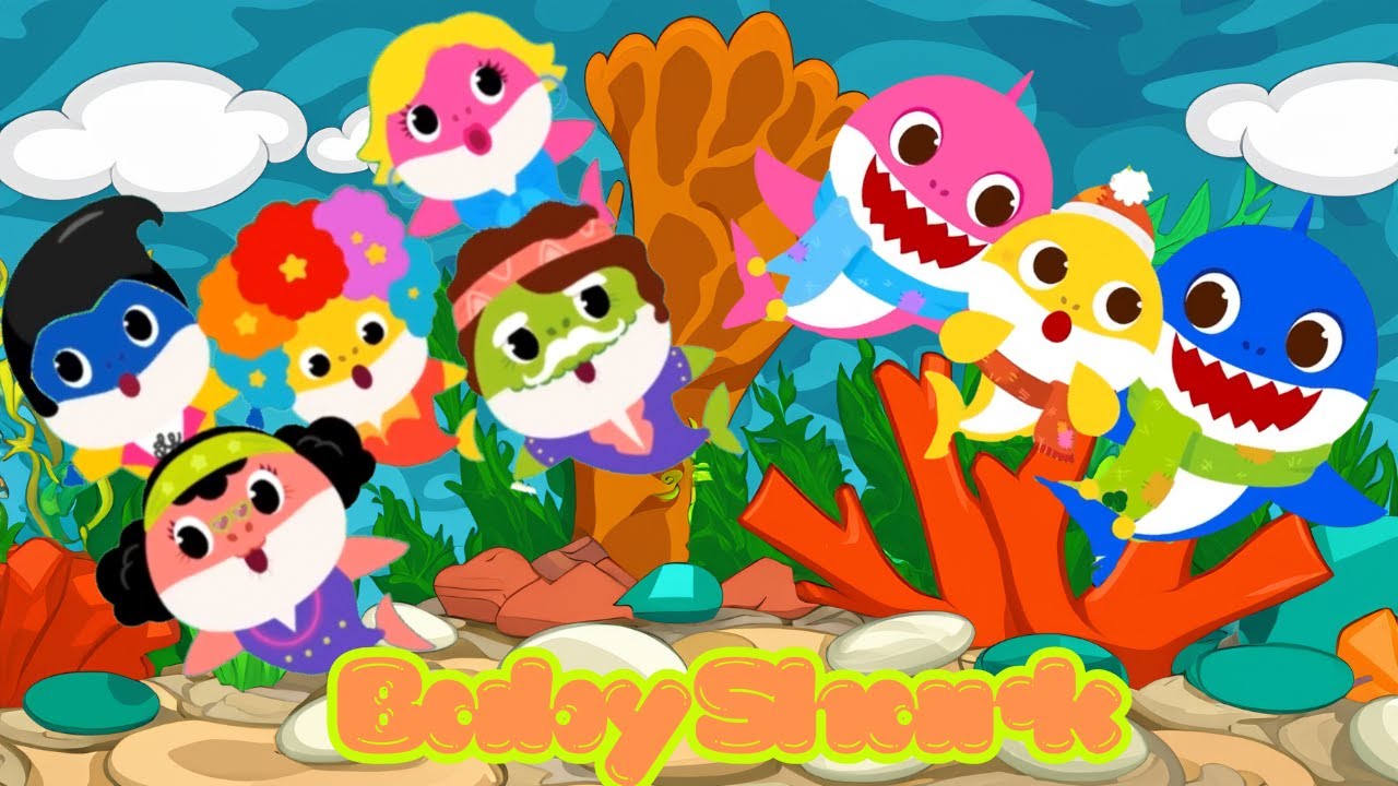 Sing & Learn with Baby Shark 🌊🦈 | Ocean Colors Song for Preschool Kids