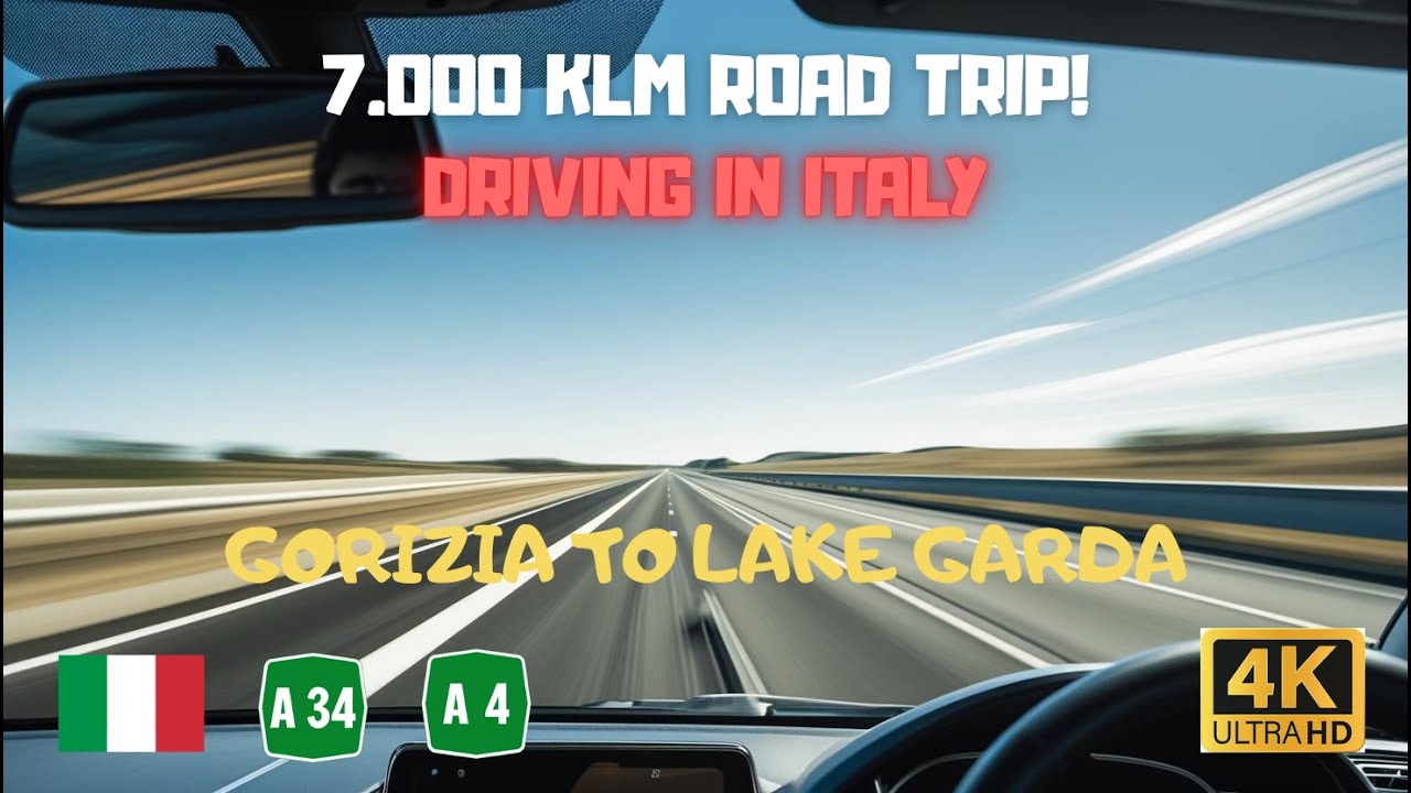 Driving in Italy 🇮🇹 | Gorizia to Lake Garda (4K Real Time Road Trip)