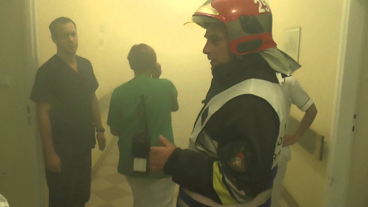 Pożar szpitala w Suchej Beskidzkiej - ćwiczenia