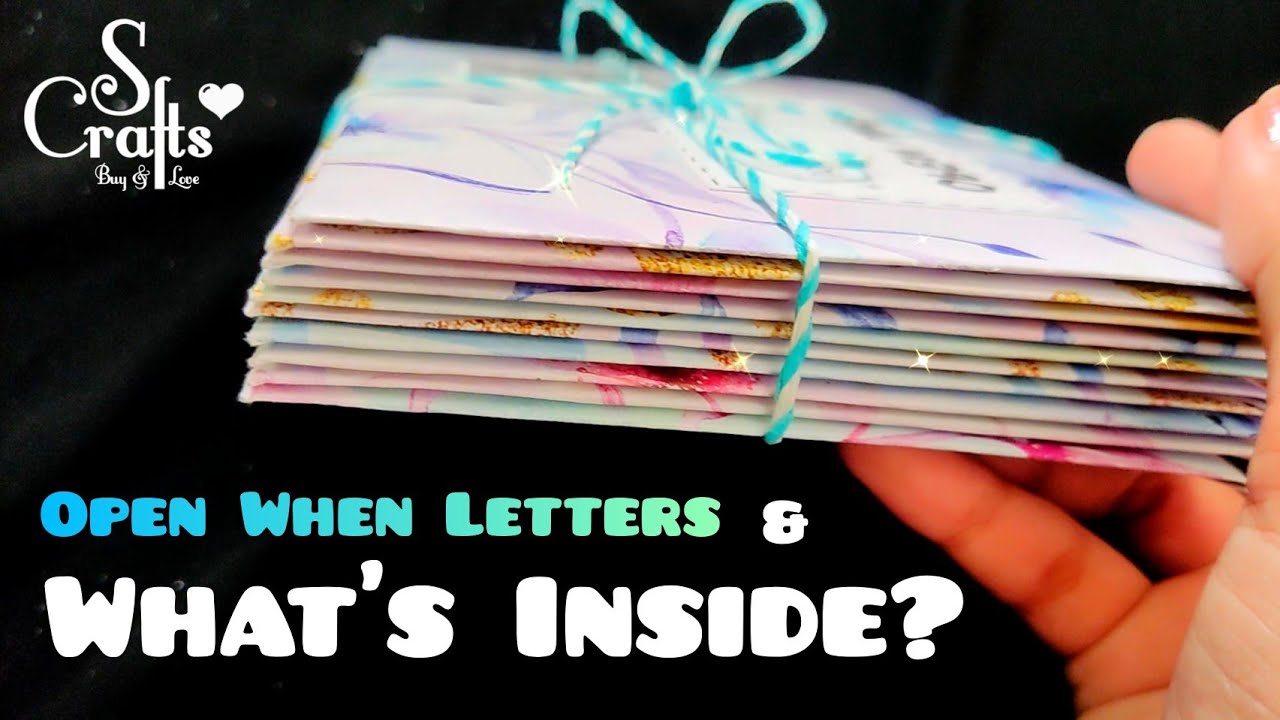 Open When Letters | Long distance gift   ideas handmade | anniversary gift birthday gift | S Crafts