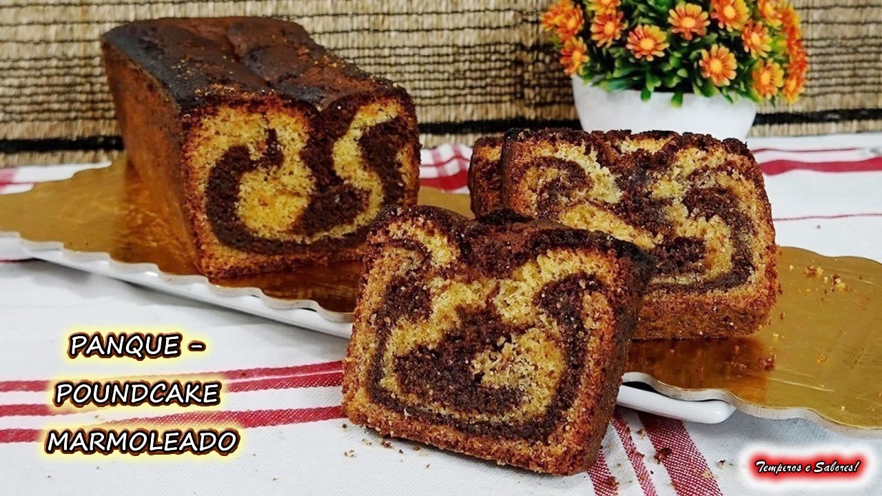 BIZCOCHO MARMOLEADO PANQUE O POUNDCAKE FÁCIL Y DIVINO