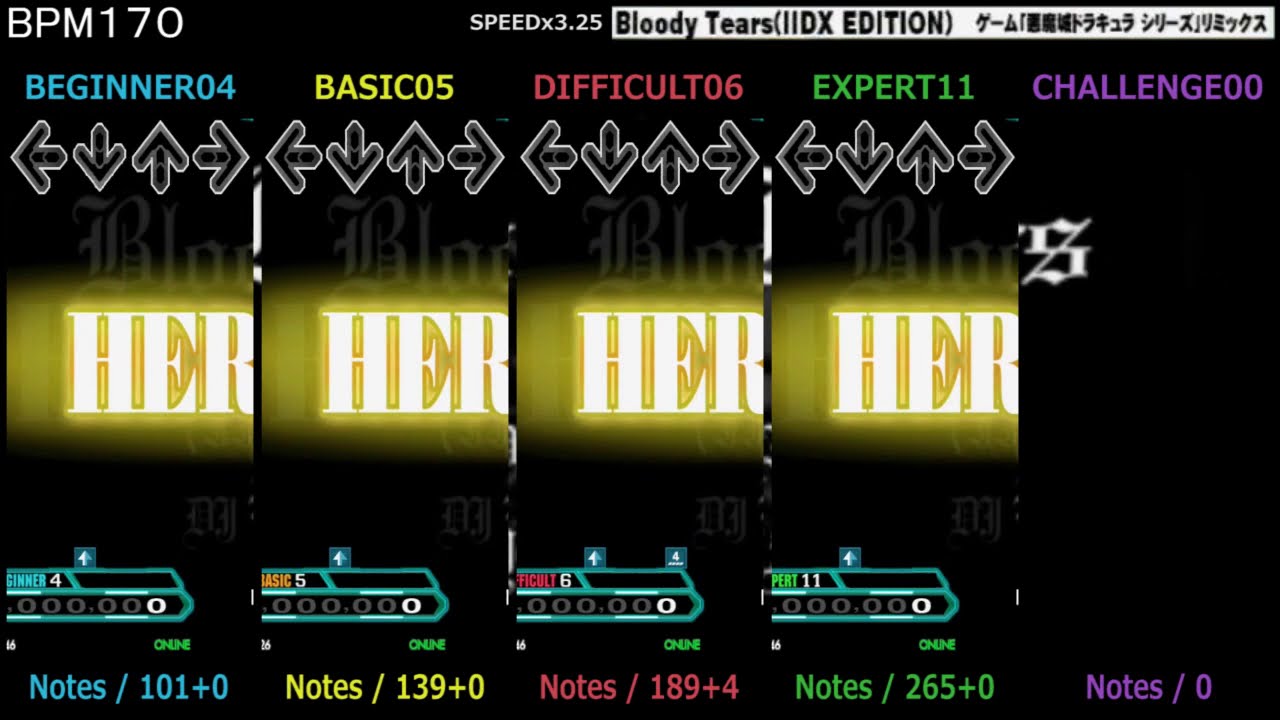 DDR / Bloody Tears(IIDX EDITION) - SINGLE (DanceDanceRevolution SuperNOVA2)