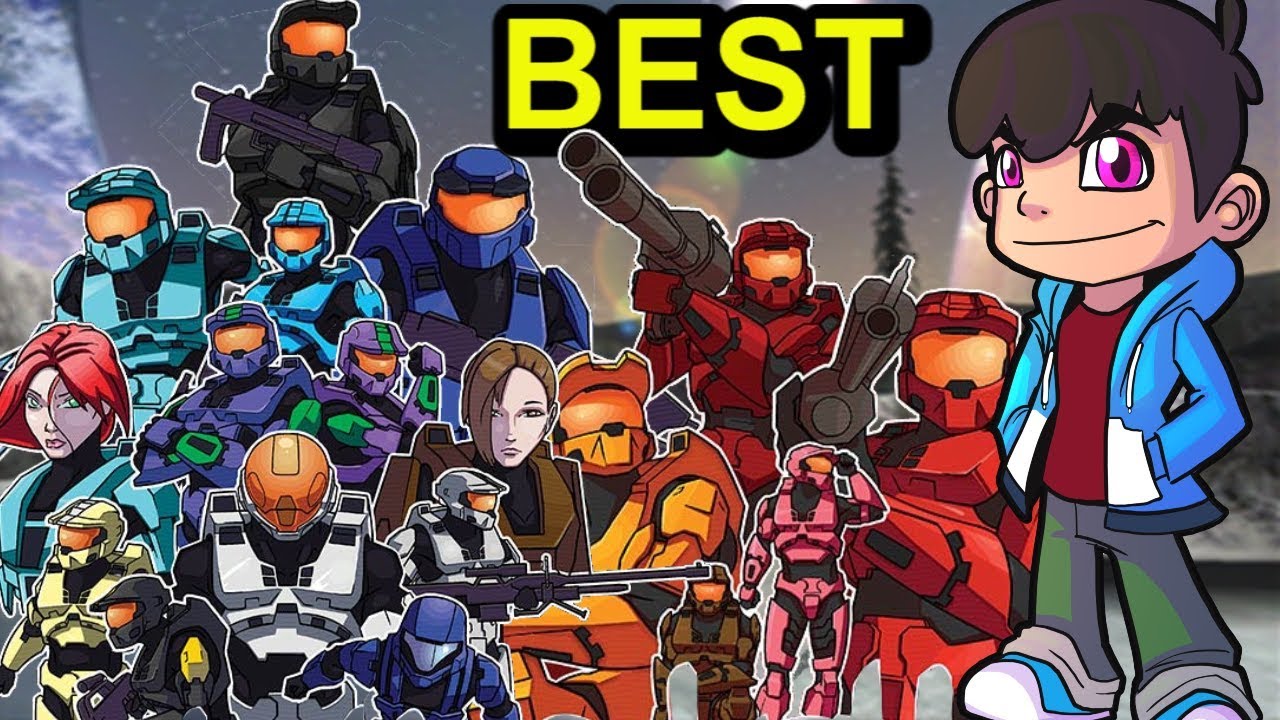 Top 7 FAVORITE Characters In Red vs Blue (Season 1-15) - EruptionFang