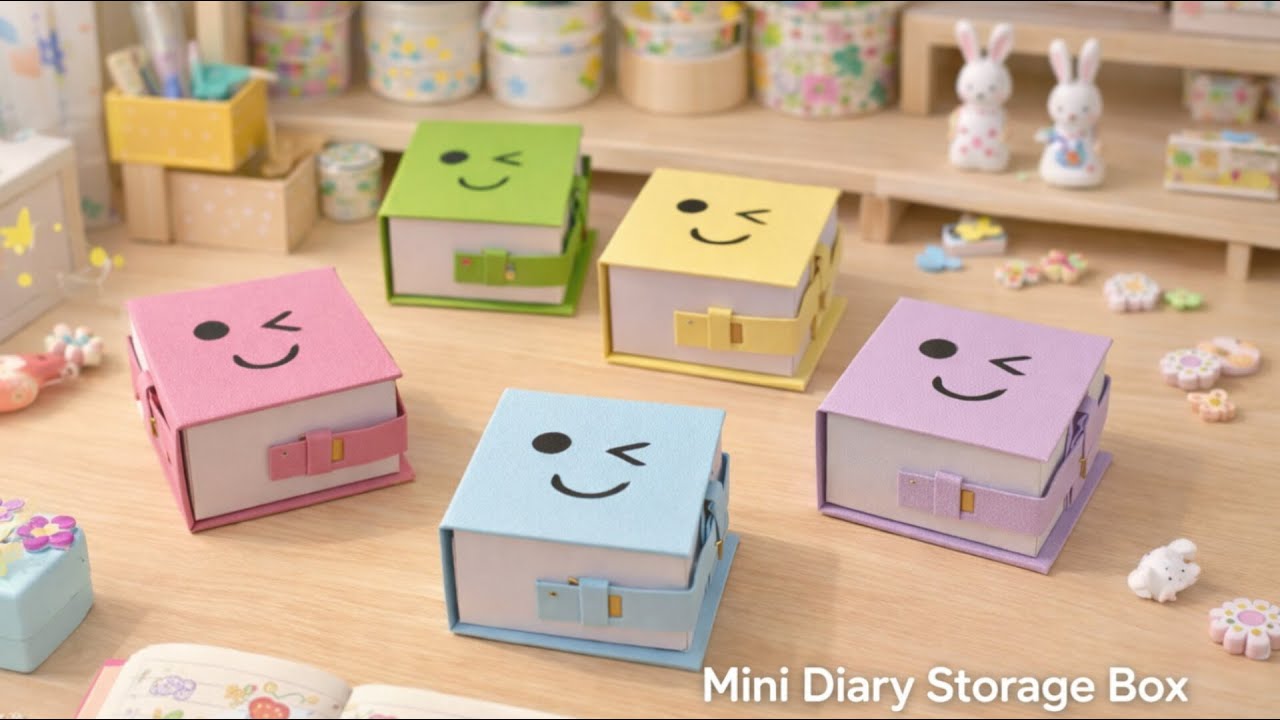 Mini Diary Storage Box | Easy Paper Craft | Cute DIY Storage Idea