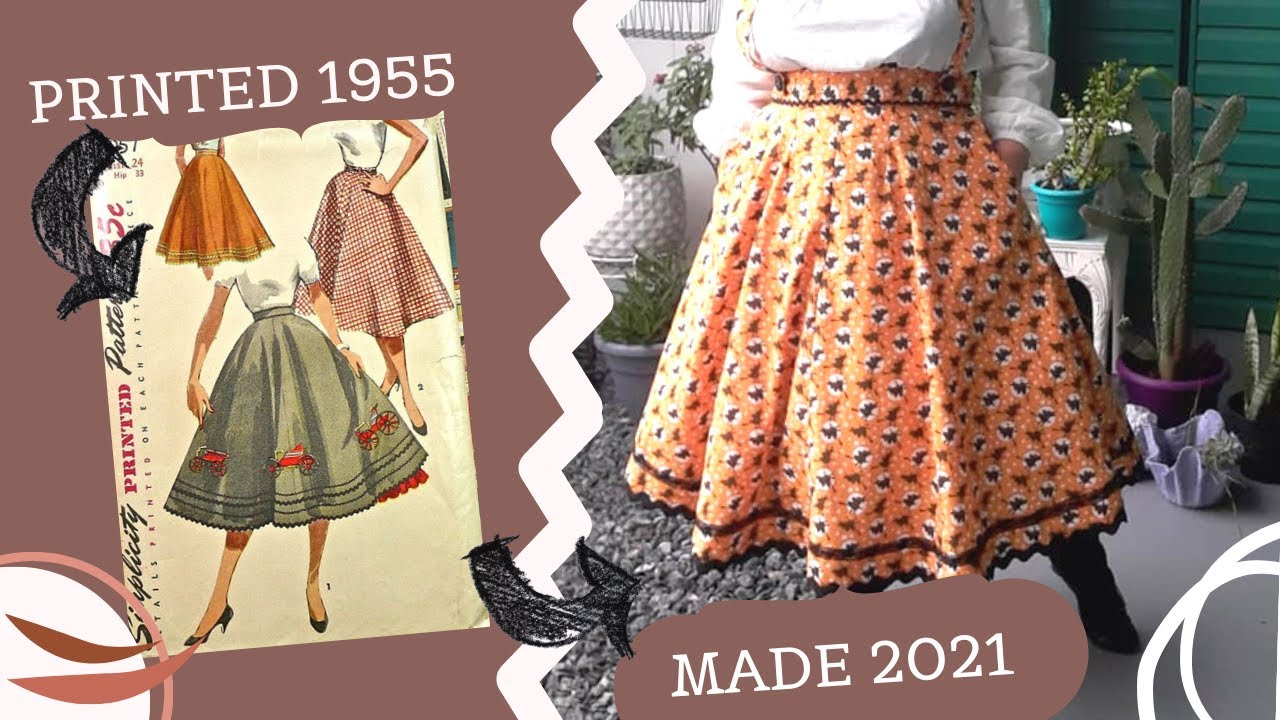 Making a Highwaisted Witch Skirt with a Vintage 1950's Pattern || Halloween Vibes Only