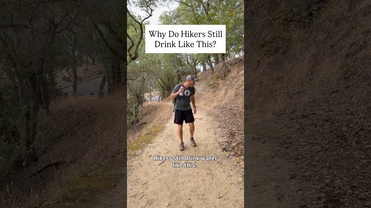Why drink water like this?  A new hiking gear idea for you.