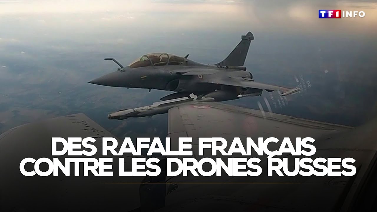 Des Rafale français contre les drones russes｜TF1 INFO