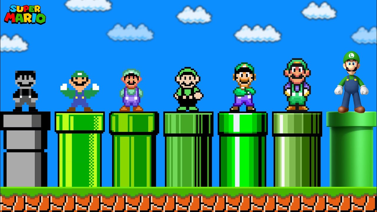 Super Mario Bros., but There Are MORE Custom Pipes for All Luigi Characters!
