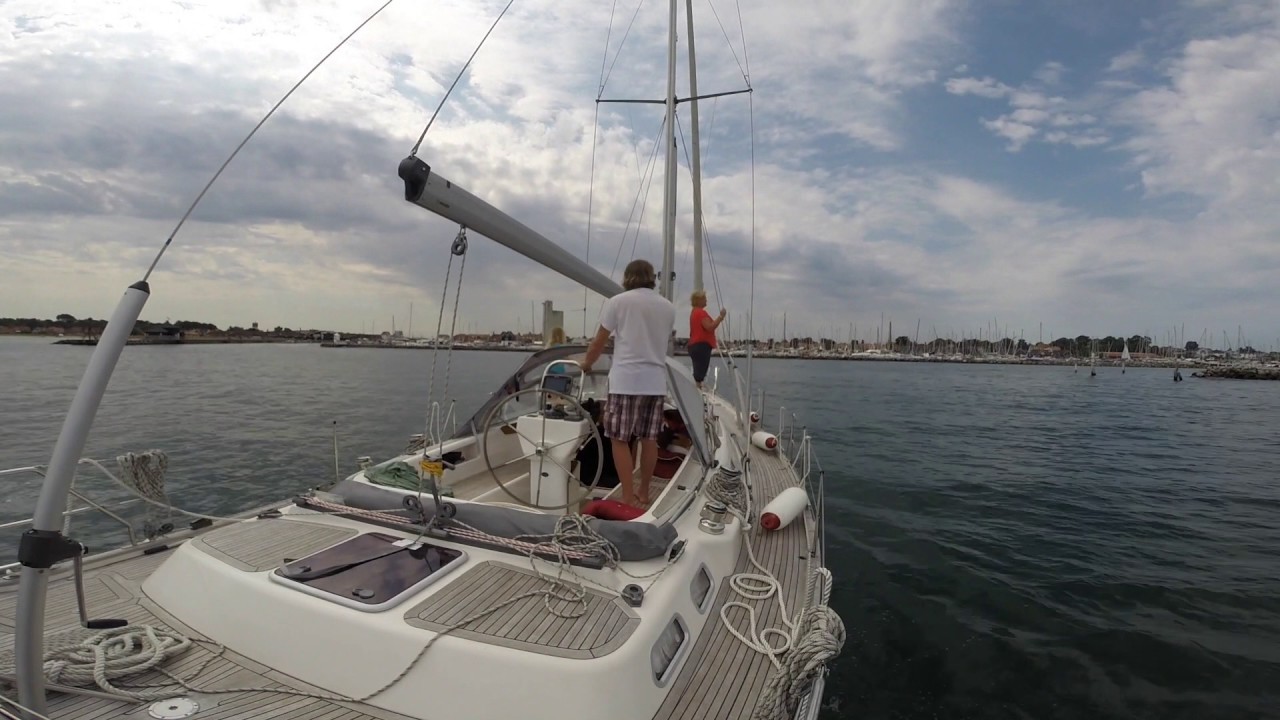 Sailing from Langeland to Fynen - Najad 400