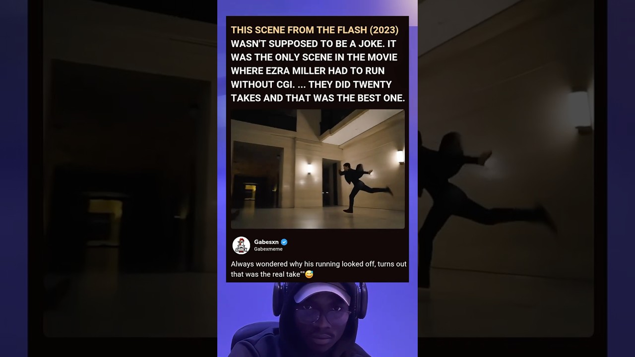 in the flash (2023), ezra miller&rsquo;s only non-cgi run took 20 takes&mdash;this was it