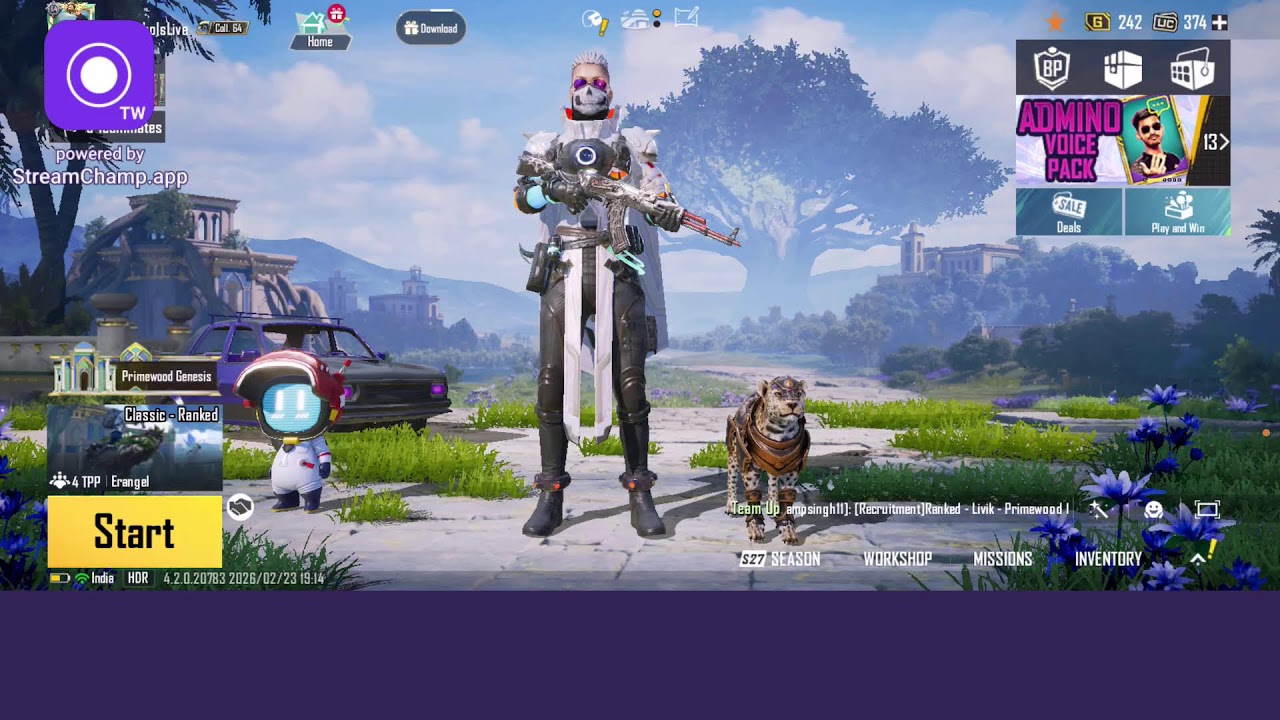 Broadcast powered by StreamChamp