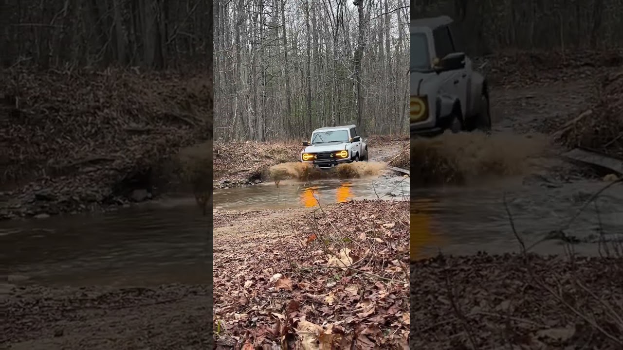 Water crossing in a Braptor! #shorts #braptor #raptor #bronco