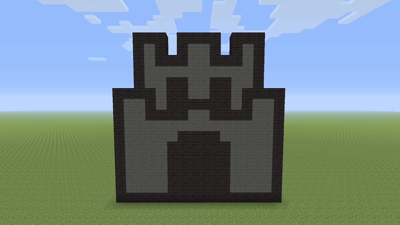 Пиксель-арт Minecraft — Мини-замок Марио