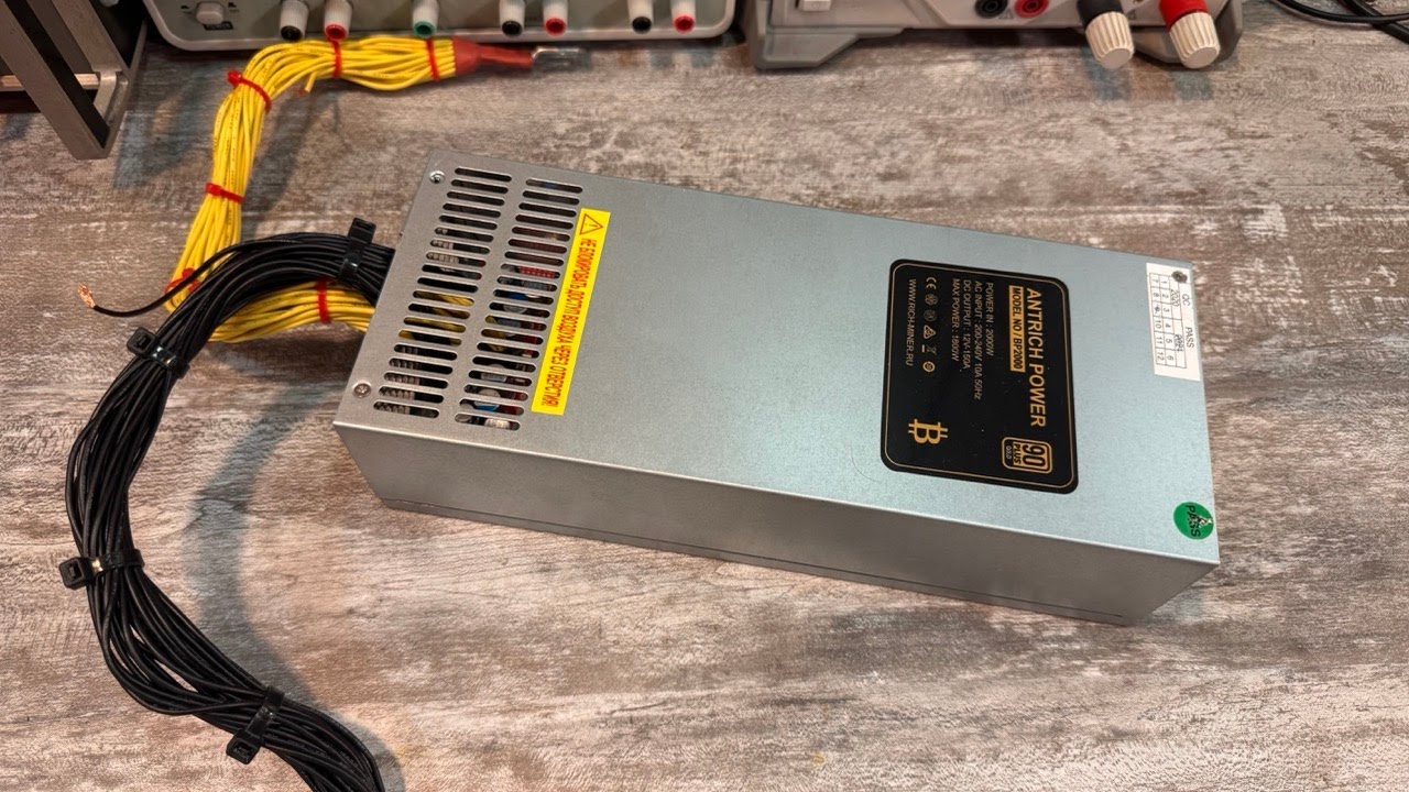 Тест блока питания для майнинга 12v 150A 1800w