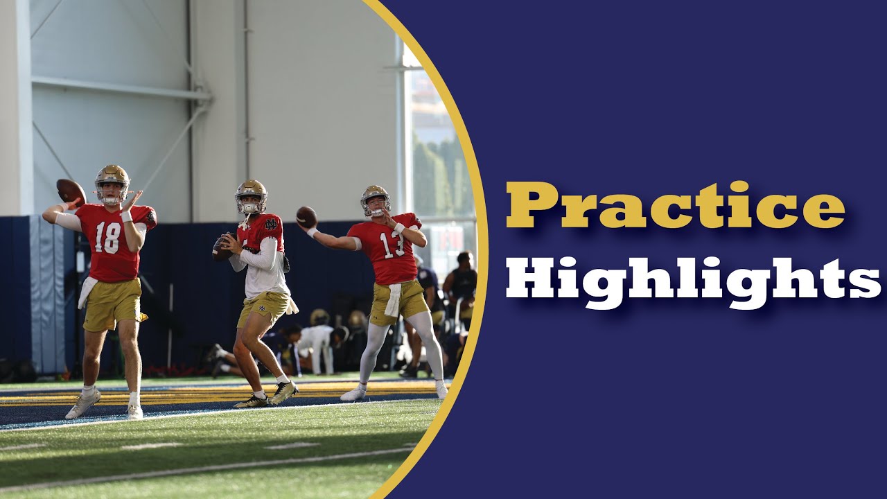 Notre Dame Football March 26 Spring Practice Highlights