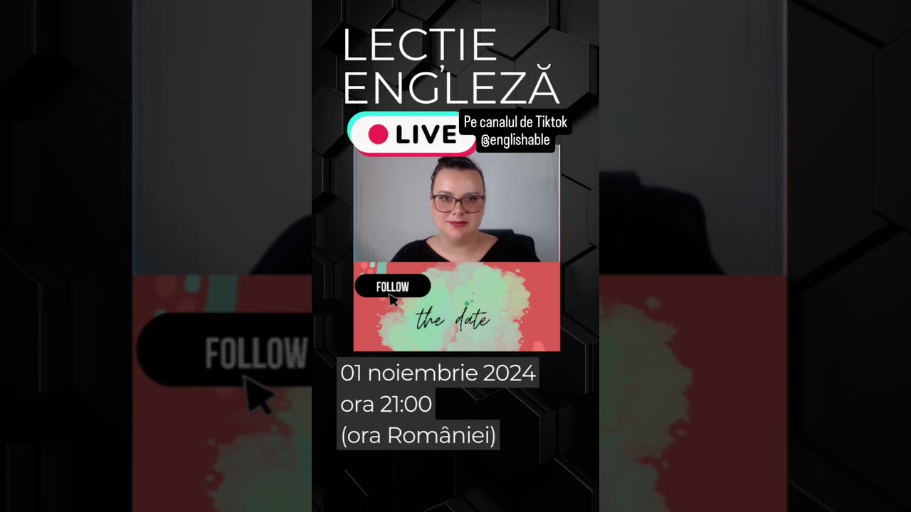 Lecție de limba engleză live #englezaonline #invataengleza #englishable