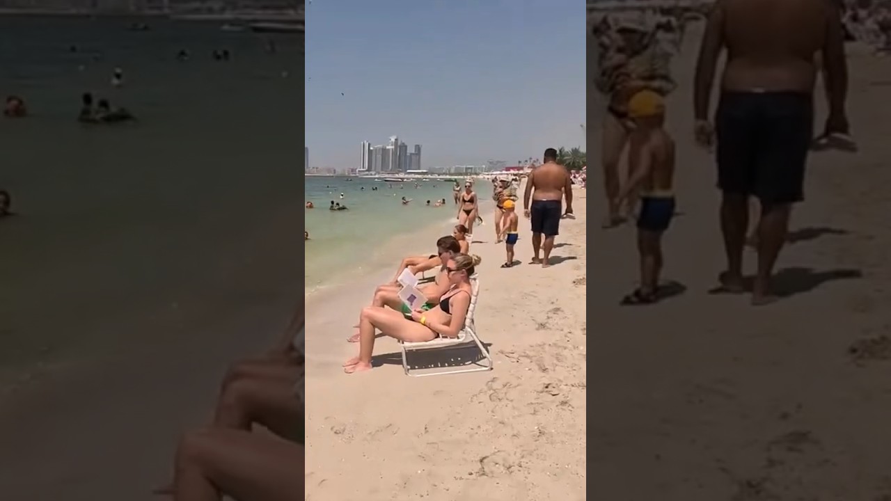 🇦🇪 Dubai Marina Beach A Sunny Day at