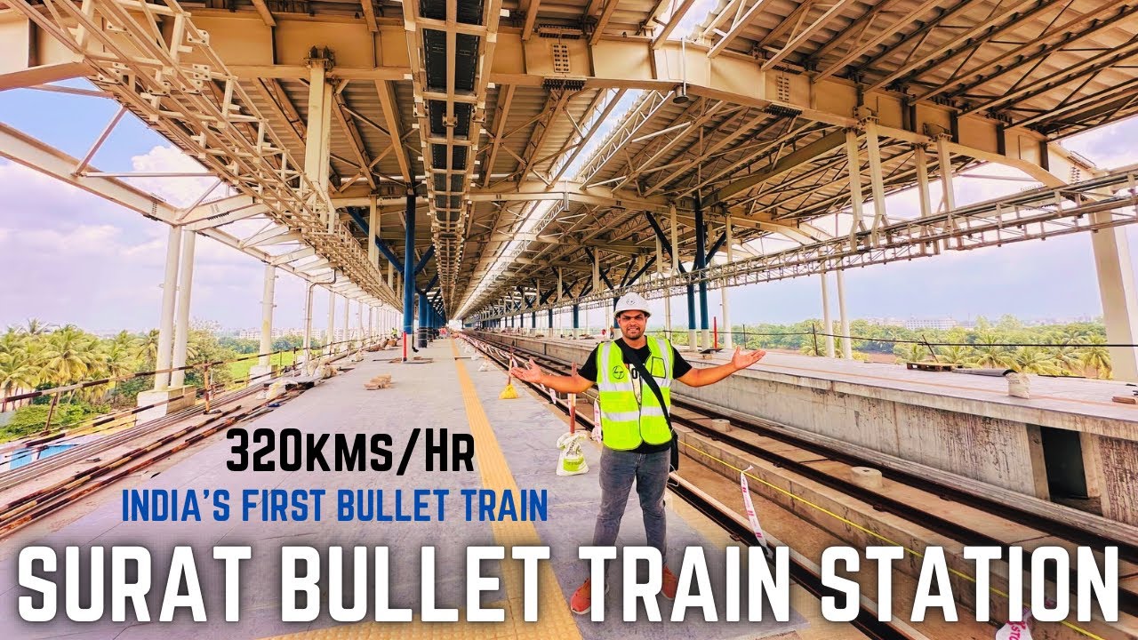 SURAT BULLET TRAIN STATION CONSTRUCTION UPDATE 2025 | India’s FIRST FASTEST BULLET TRAIN 😍