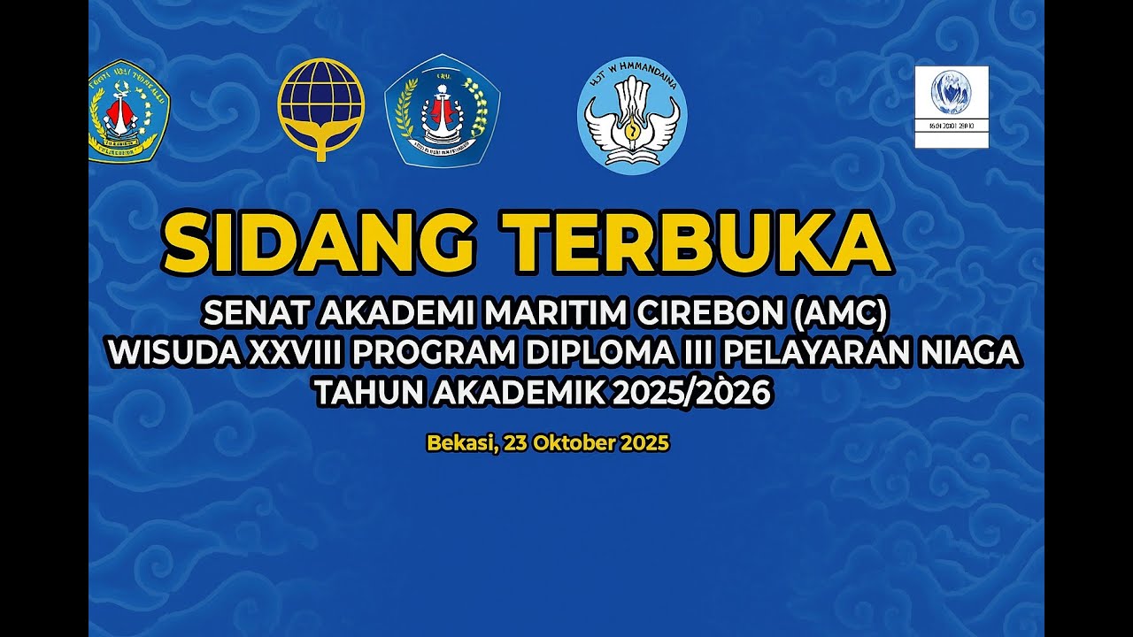 SIDANG TERBUKA SENAT AKADEMI MARITIM CIREBON | WISUDA XXVIII PROGRAM DIPLOMA | RABU 22 OKTOBBER 2025