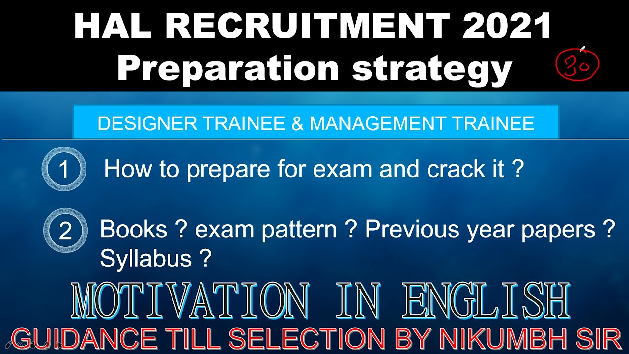 HAL EXAM PREPARATION STRATEGY 2021 IN ENGLISH