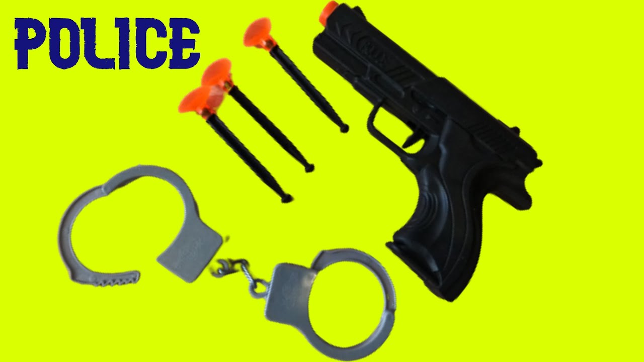 Police Set Toy Gun Handcuffs - POLICE GUN