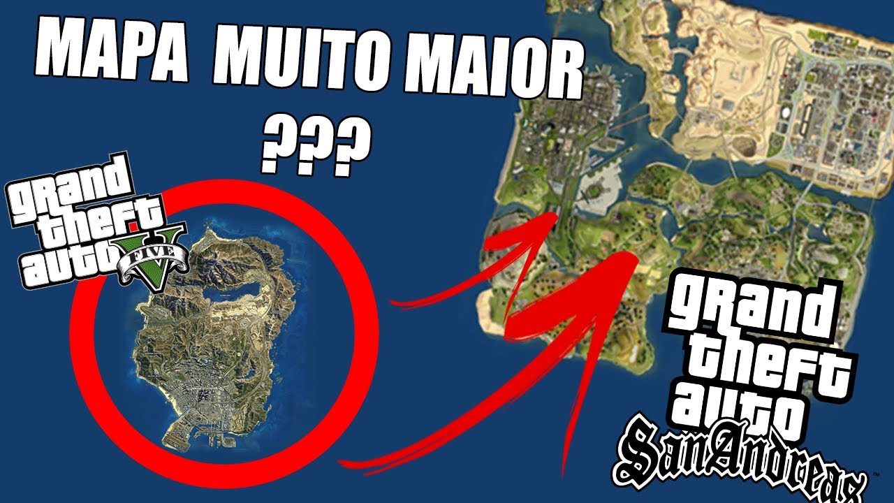 POR QUE TEMOS A IMPRESSÃO QUE O MAPA DO GTA SAN ANDREAS É MAIOR QUE O DO GTA V ????