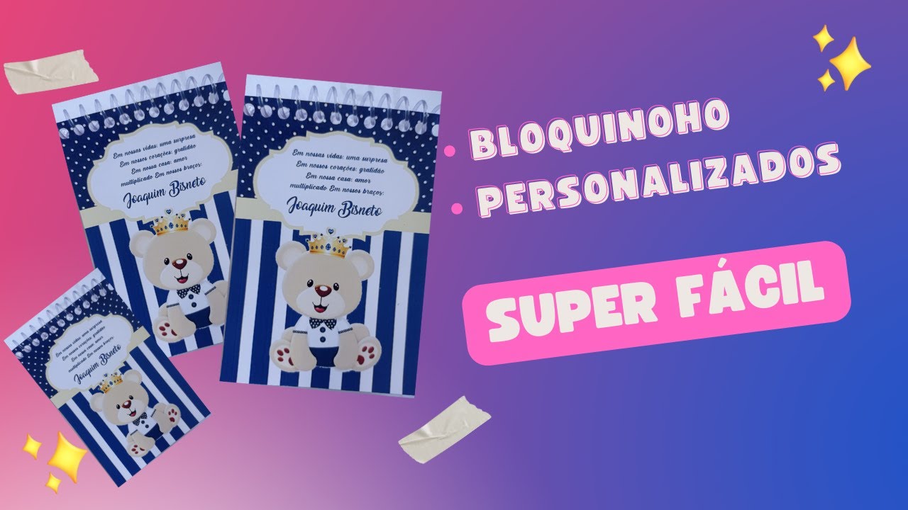 Como fazer bloquinhos personalizados   rápido e fáci