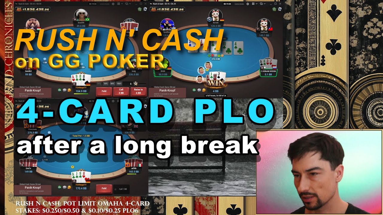 FINALLY BACK: 4-CARD POT LIMIT OMAHA - Playing $0.25/$50 RUSH N' CASH on GG Poker | PLO Grind 2025