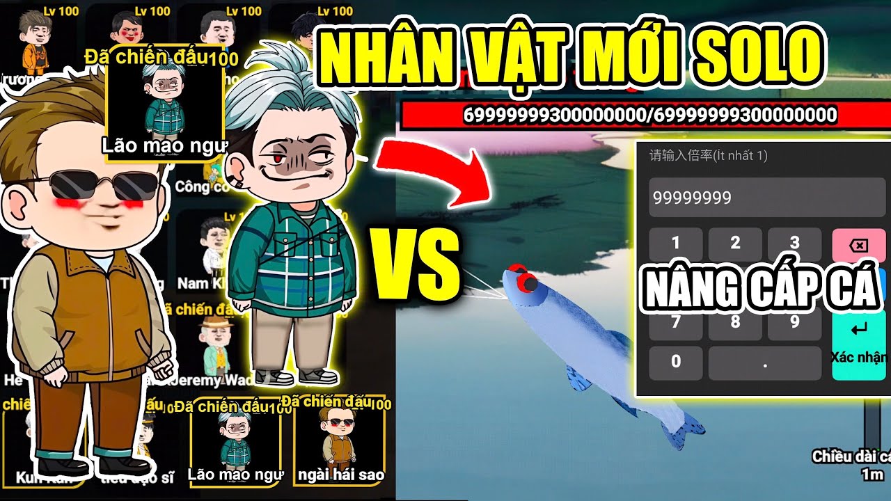 PHÁT HIỆN MỞ KHOÁ NHÂN VẬT MỚI ĐỐI ĐẦU VỚI 1 CÂN CÁ NHỎ TRĂNG ĐƯỢC NÂNG CẤP CÂU CÁ VẠN CÂN