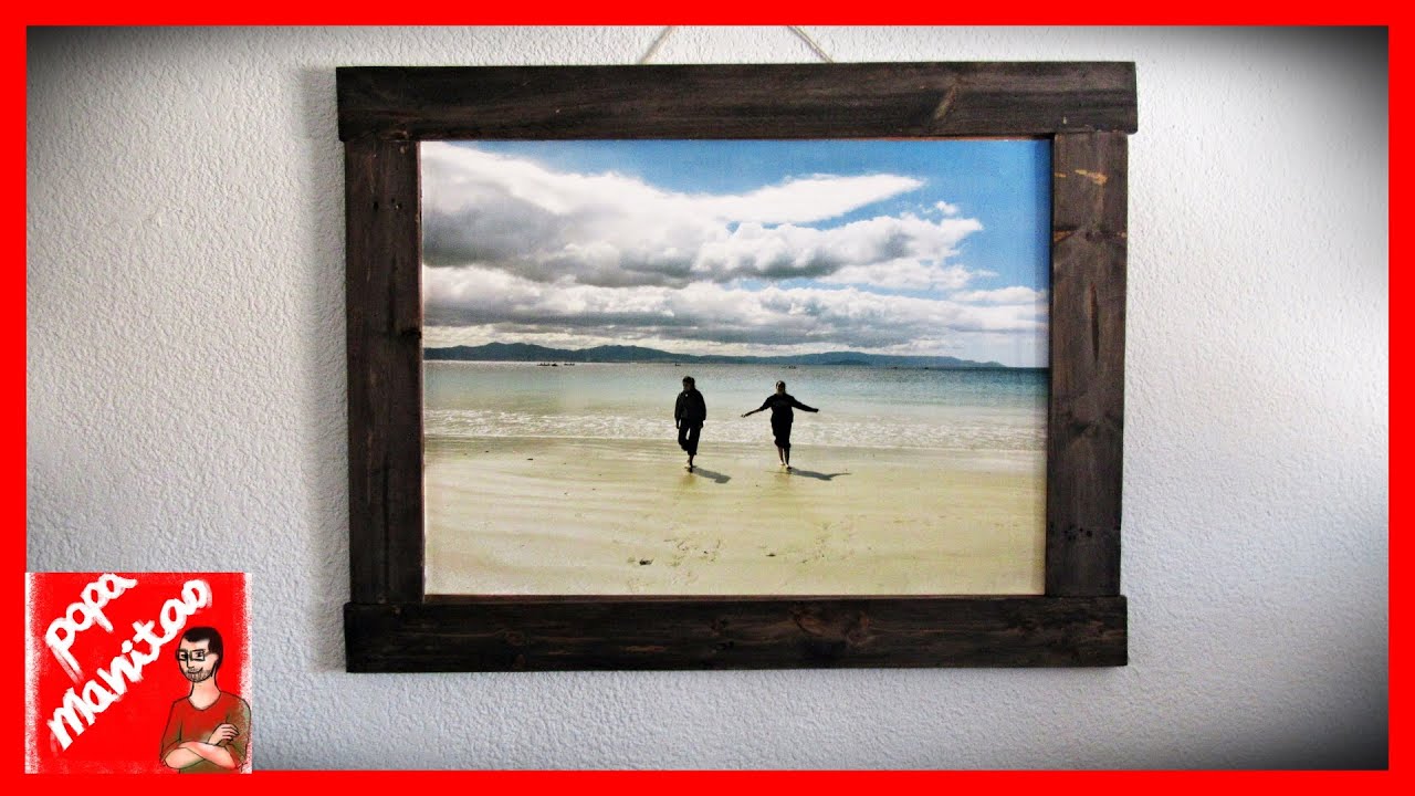 Como hacer un MARCO RUSTICO de madera  /// Reciclamos PALETS