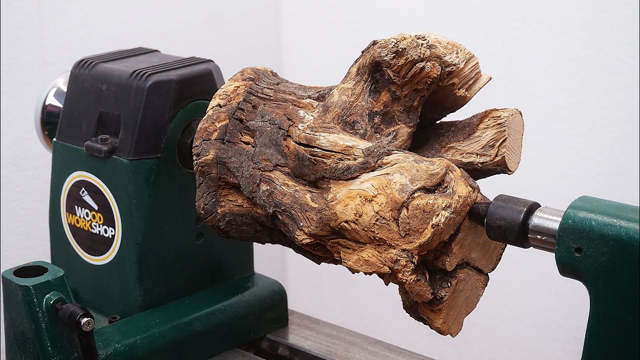 Woodturning a Plum Tree Root