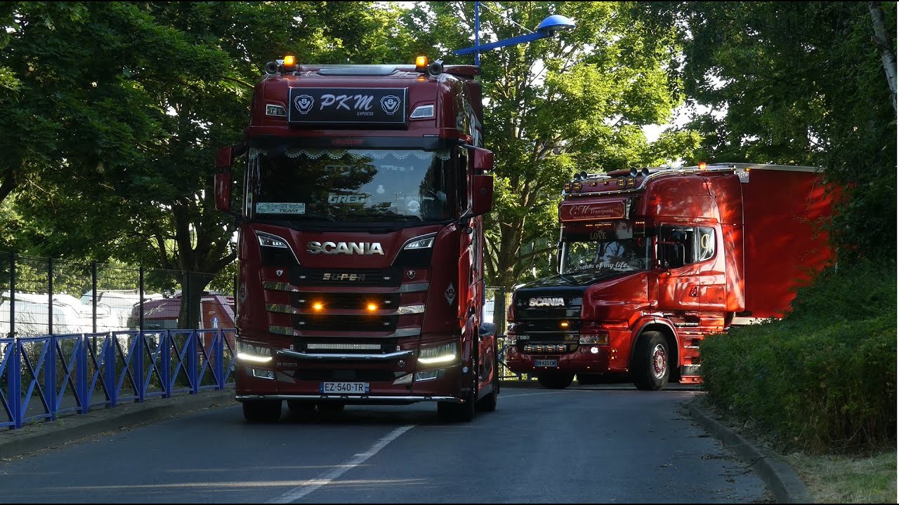 Truckshow Douai 2023 : arrivées des camions - Trucks Passion - Fête du camion - 4K