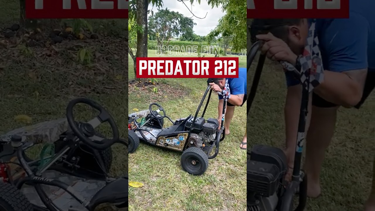 Coleman RealTree RTK100 upgrade swap to Predator 212 cc motor Go kart fun
