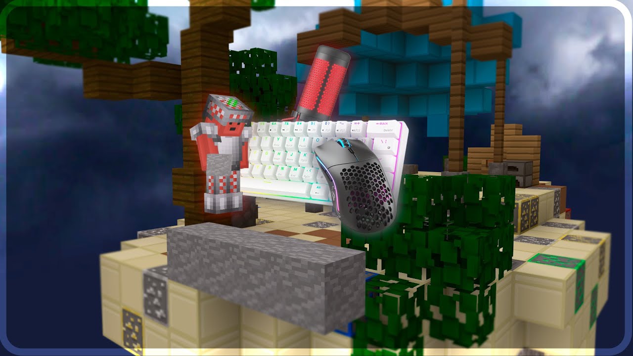 😴Keyboard and Mouse ASMR - Minecraft Bedrock Hive Skywars😴