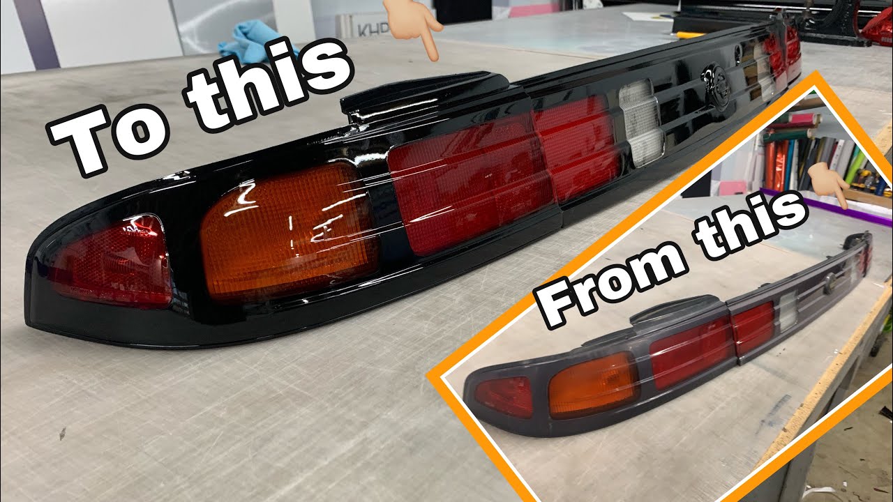 Fixing/making cracked s14 kouki tail lights look new again!!!