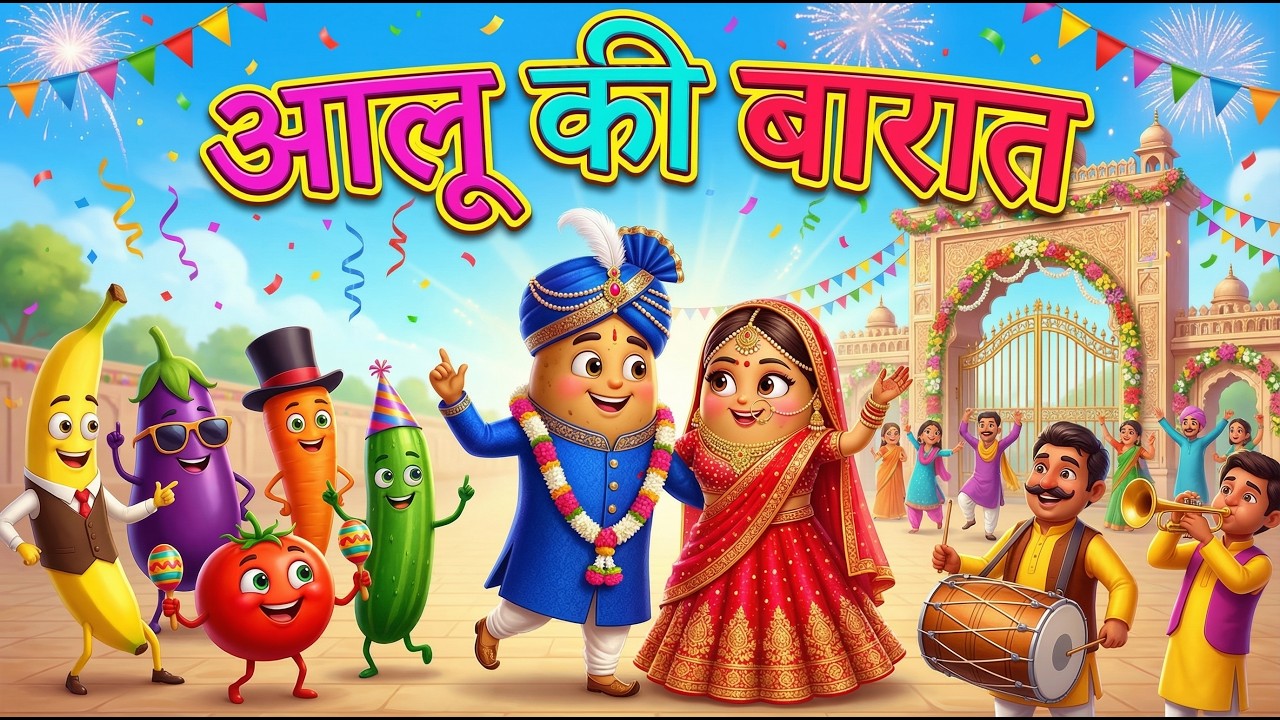Aalu Ki Barat | Kids Hindi | Hindi Cartoon Video |आलू की बारात | #hindirhymes