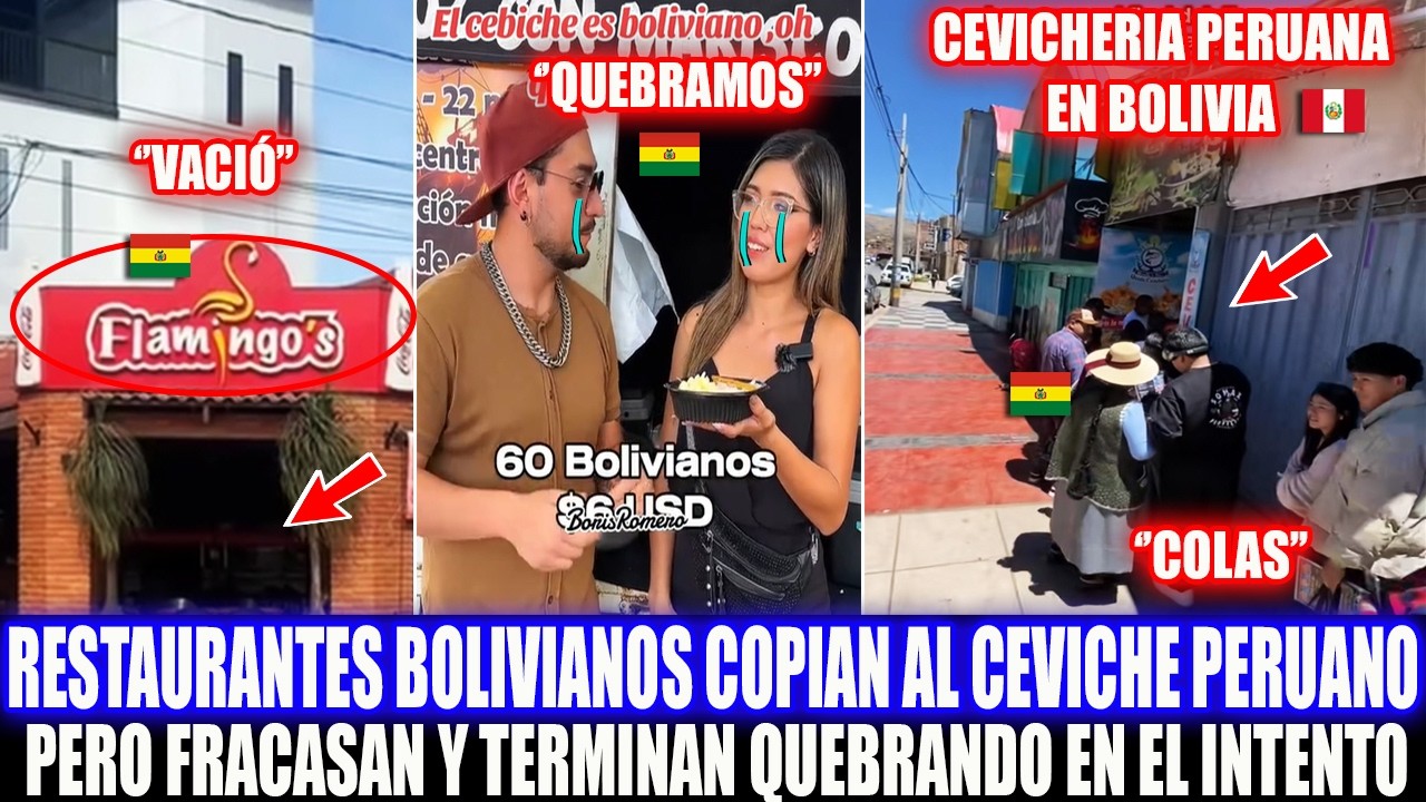 RESTAURANTES BOLIVIANOS COPIAN AL CEVICHE PERUANO PERO FRACASAN Y TERMINAN QUEBRANDO! LUCEN VACÍOS